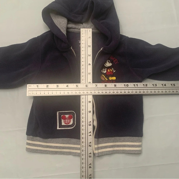 Disney Mickey Mouse full zip hooded sweater for baby size 18 month dark blue - Picture 5 of 7
